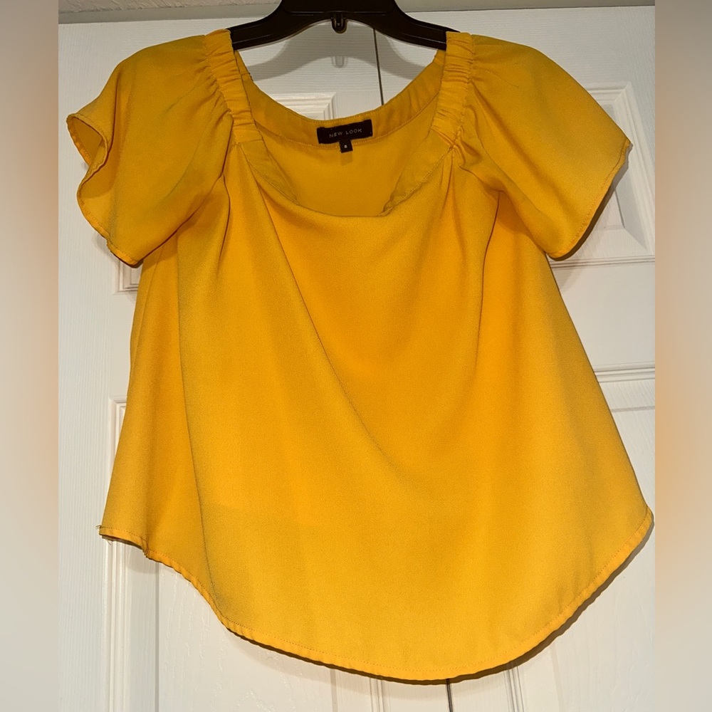 Yellow Off-Shoulder Blouse!